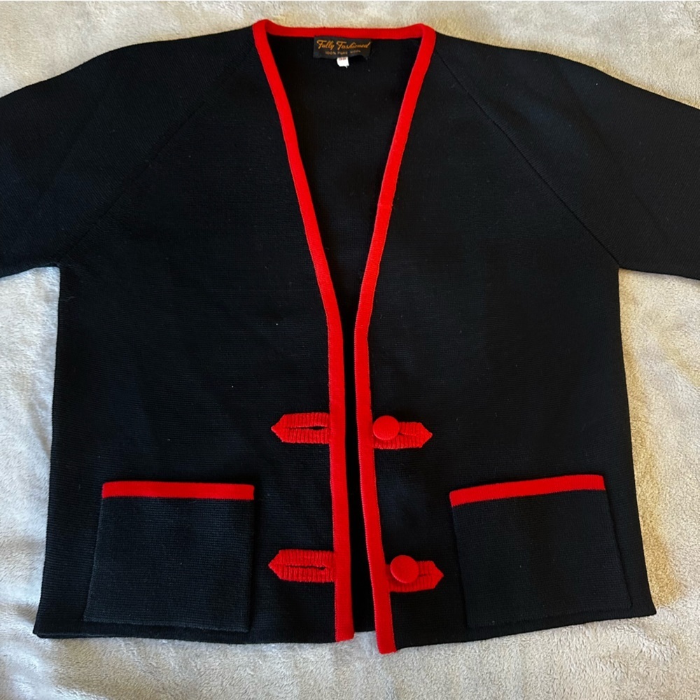Vintage Fully Fashioned Pure Wool Cardigan - Picture 3 of 15